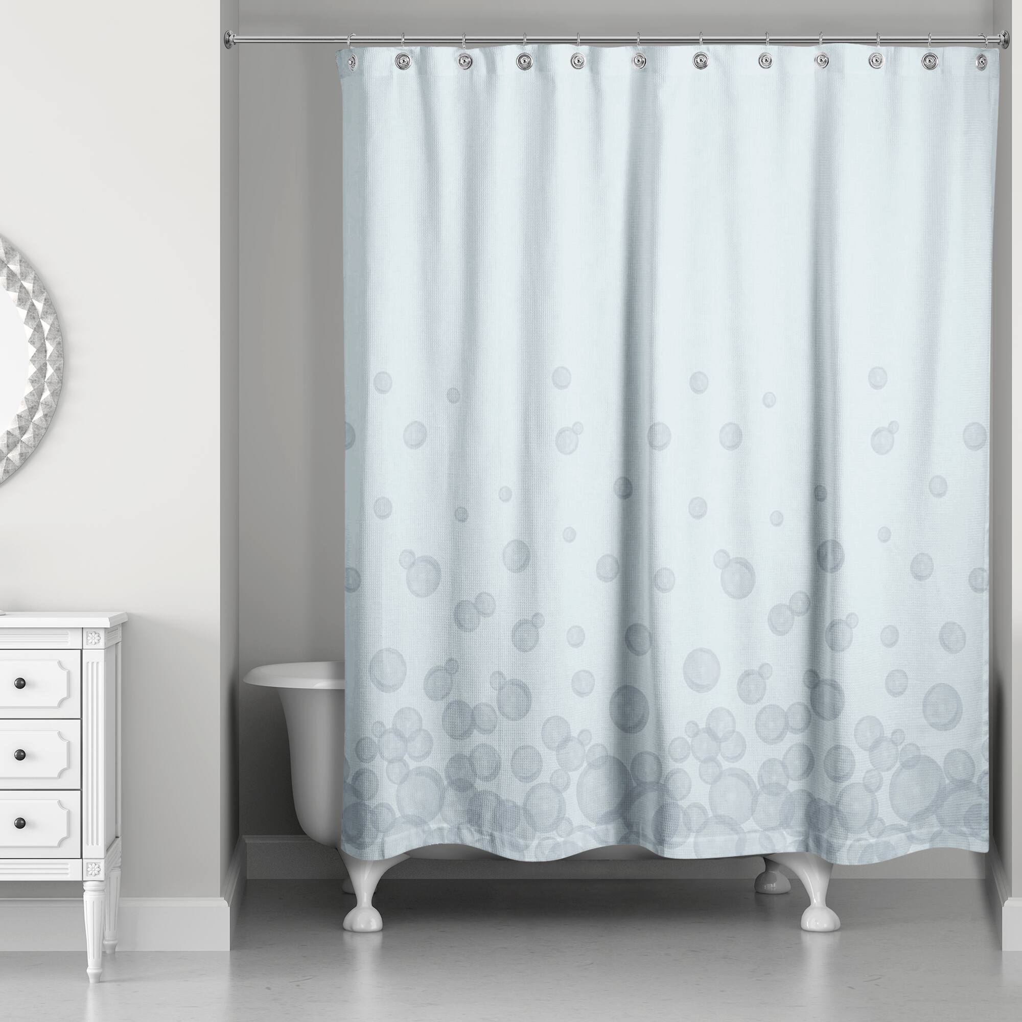 74" Bubbles Shower Curtain